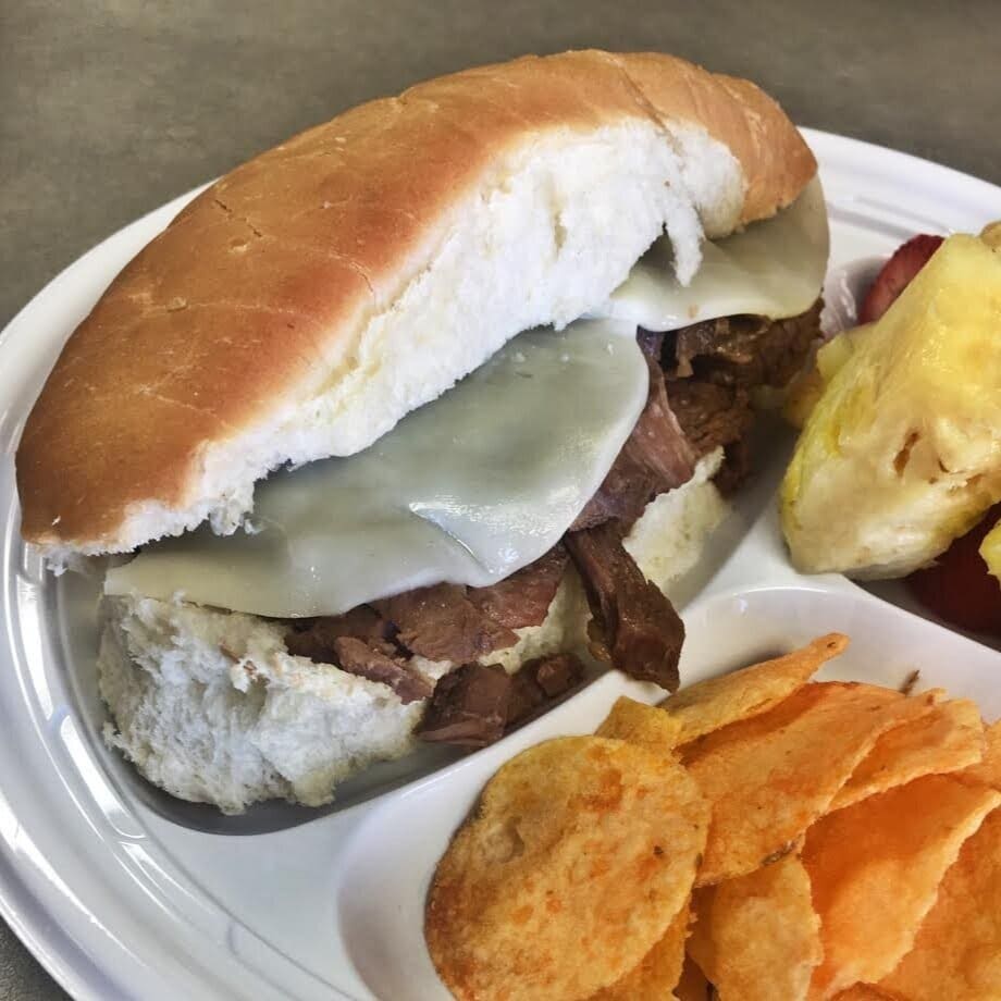 Slow cooker french dip sandwich